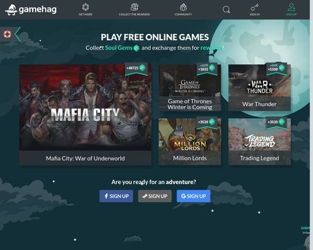 website thubmnail of Gamehag