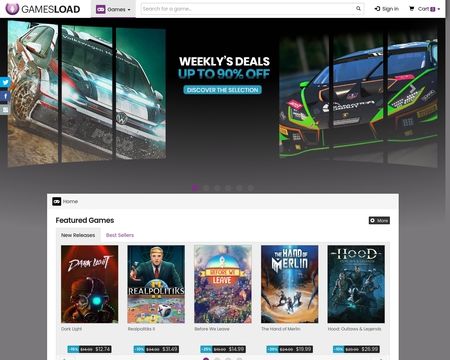 website thubmnail of Gamesload