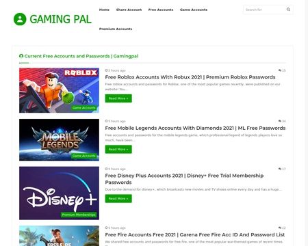 website thubmnail of Gamingpal.net