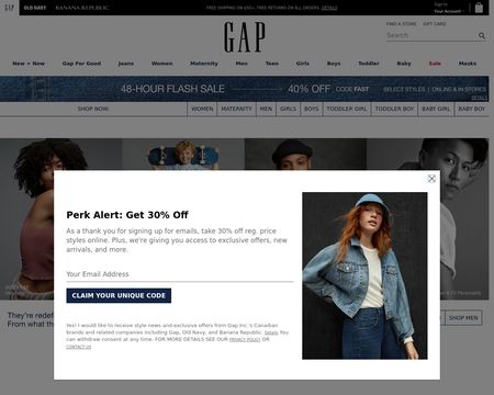 website thubmnail of Gap.ca