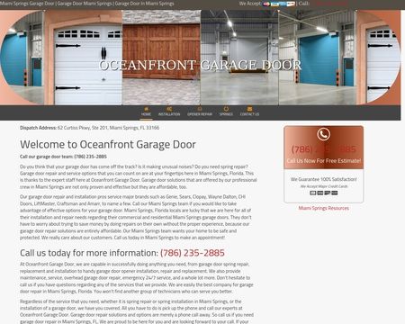 website thubmnail of Garagedoorrepairmiamisprings