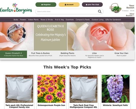 website thubmnail of GardenBargains