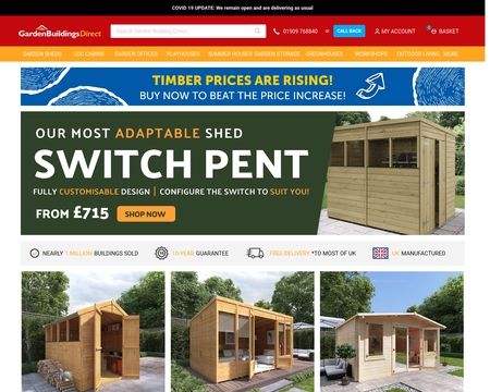 website thubmnail of Garden Buildings Direct