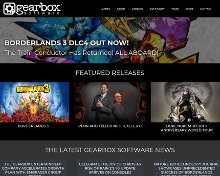 website thubmnail of Gearbox Software