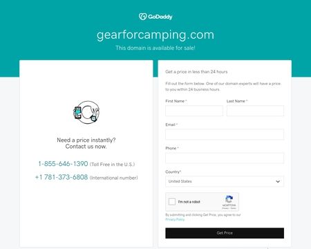 website thubmnail of Gear For Camping