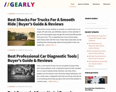 website thubmnail of Gearly.org