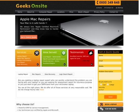 website thubmnail of Geeks Onsite