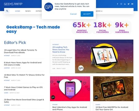 website thubmnail of Geeksramp