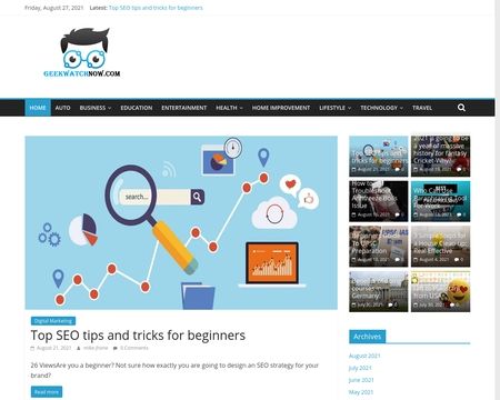 website thubmnail of Geekwatchnow