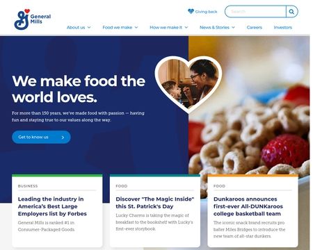 website thubmnail of General Mills