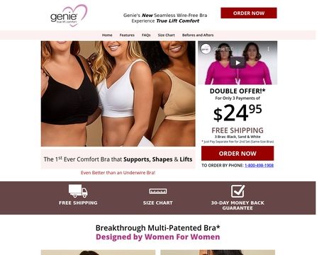website thubmnail of GenieBra