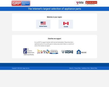website thubmnail of Genuine Replacement Parts