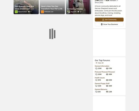 website thubmnail of GermanShepherds.com