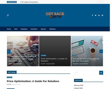 website thubmnail of Get Back Data