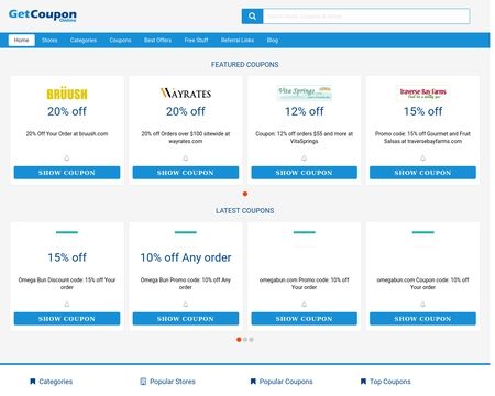 website thubmnail of Getcoupononline