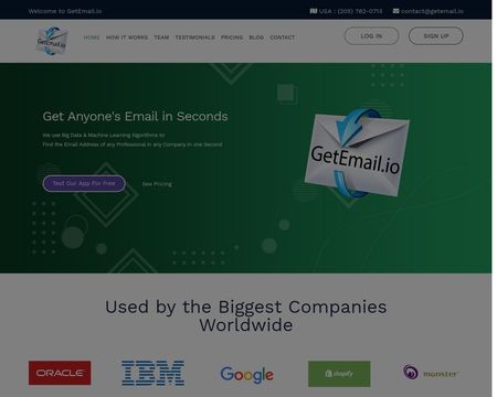 website thubmnail of Getemail.io