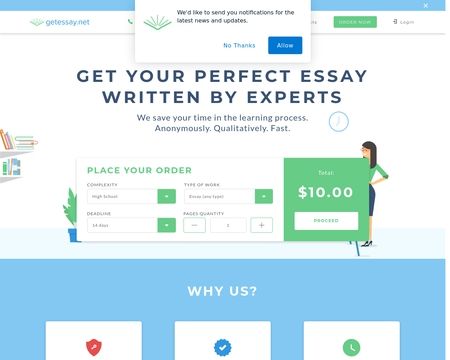 website thubmnail of Get Essay