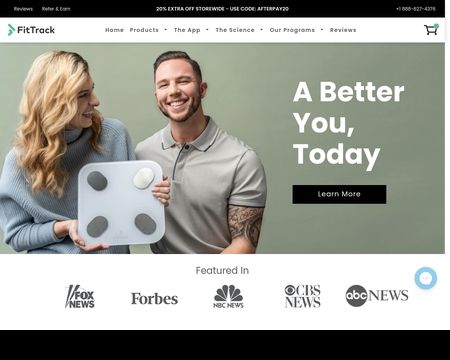 website thubmnail of FitTrack