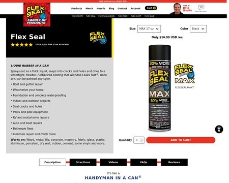 website thubmnail of Flex Seal