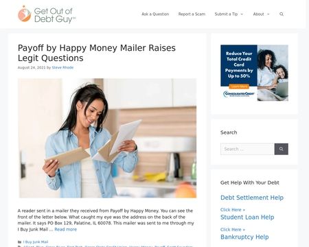 website thubmnail of Get Out of Debt Guy
