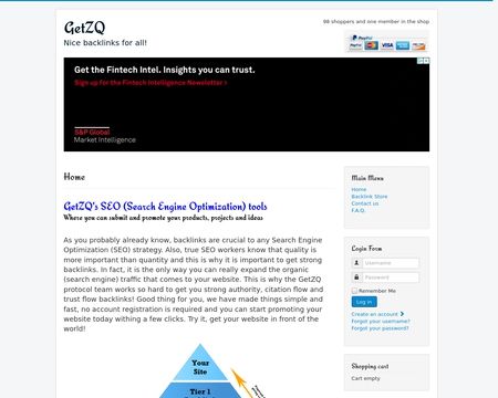 website thubmnail of Getzq.store
