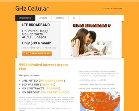 website thubmnail of GHzCellular