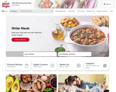 website thubmnail of Giant Eagle