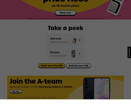 website thubmnail of giffgaff