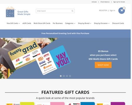 website thubmnail of GiftCardMall