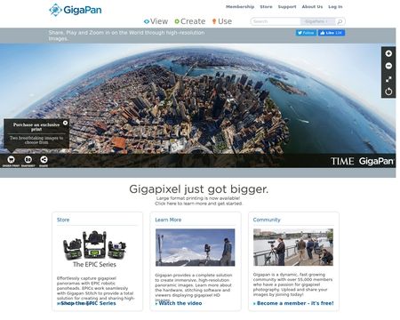 website thubmnail of GigaPan