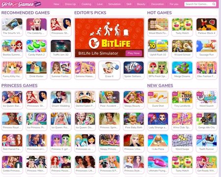 website thubmnail of GirlsGoGames