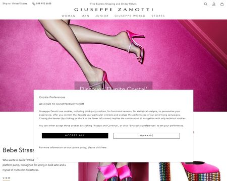 website thubmnail of Giuseppe Zanotti