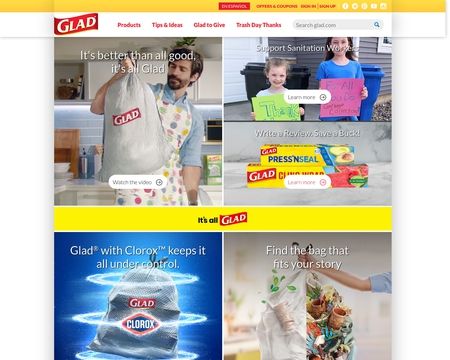 website thubmnail of Glad