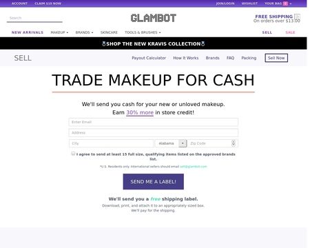 website thubmnail of Glambotsell
