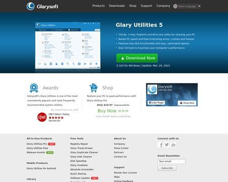website thubmnail of Glarysoft