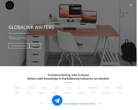 website thubmnail of Globalinkwriters