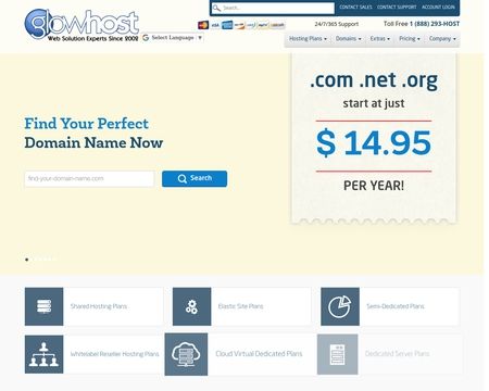 website thubmnail of Glowhost