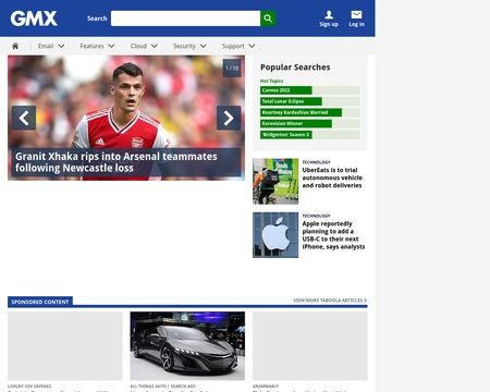 website thubmnail of GMX
