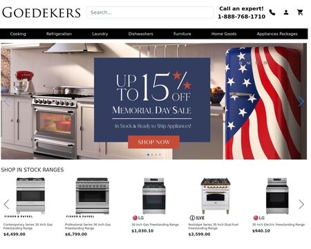website thubmnail of Goedeker's