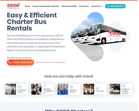 website thubmnail of Gogo Charters