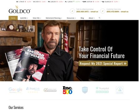 website thubmnail of Goldco