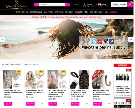 website thubmnail of Golden Lush Extensions