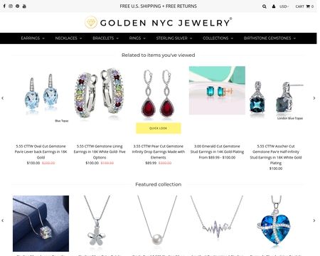 website thubmnail of Golden NYC Jewelry ®Official Site