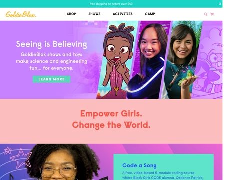 website thubmnail of GoldieBlox