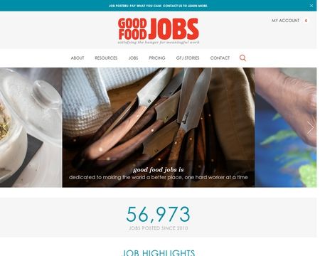website thubmnail of Good Food Jobs