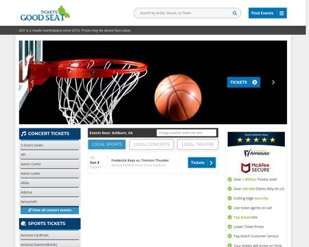 website thubmnail of Good Seat Tickets