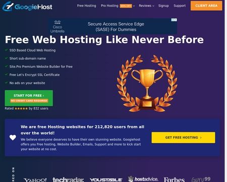 website thubmnail of GoogieHost