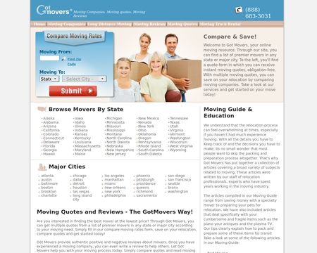 website thubmnail of GotMovers