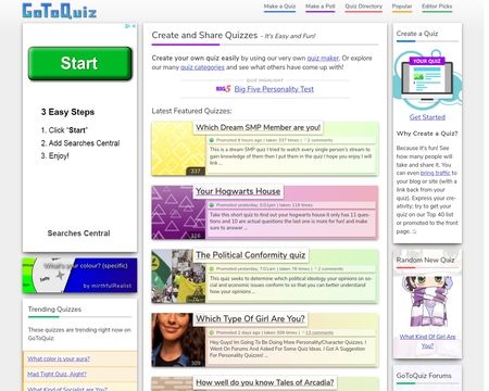 website thubmnail of GoToQuiz