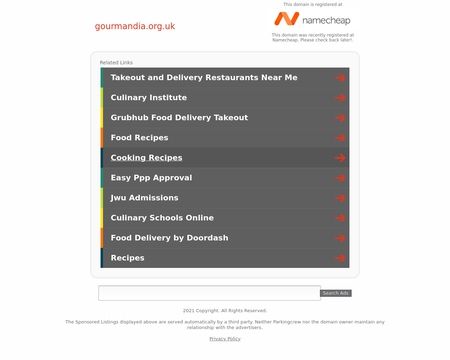 website thubmnail of Gourmandia.org.uk